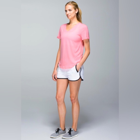 Lululemon B.F.T. Striped Workout Heathered Bleached Coral - Picture 1 of 11